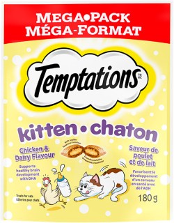 NEW+Temptations+Kitten+Cat+Treats+Chicken+%26amp%3B+Dairy+180g