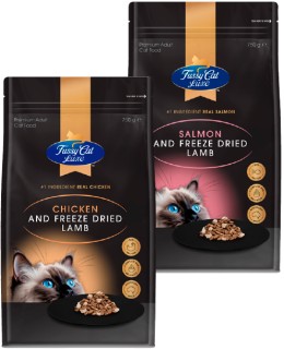 NEW-Fussy-Cat-Luxe-Dried-Lamb-Cat-Food-750g on sale