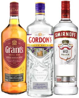 Grant%26rsquo%3Bs+Blended+Scotch+Whisky%2C+Gordon%26rsquo%3Bs+London+Dry+Gin+or+Smirnoff+Vodka+1L
