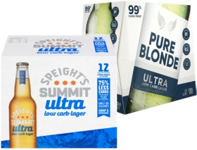 Pure+Blonde+Ultra+Low+Carb+12+X+330mL+Bottles+or+Speight%26rsquo%3Bs+Summit+Ultra+Low+Carb+12+X+330mL+Bottles%2FCans