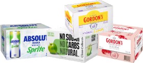NEW-Absolut-Sprite-Zero-Sugar-or-Pineapple-5-Clean-Collective-Range-5-Gordons-Gin-Tonic-Slimline-7 on sale