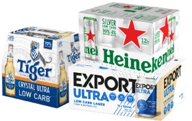 Heineken+Silver+Low+Carb%2C+Export+Ultra+Low+Carb+12+X+330mL+Bottles+or+Tiger+Crystal+Ultra+Low+Carb+12+X+330mL+Bottles