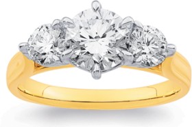 14ct-3-Stone-Element-Lab-Grown-Diamond-Ring on sale