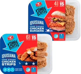 Tegel+Take+Outs+Louisiana+Style+Free+Range+Chicken+Burger+4+Pack+or+Strips+6+Pack