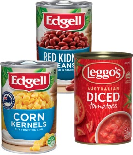 Edgell-Corn-or-Pulses-400-425g-or-Leggos-Canned-Tomatoes-400g on sale