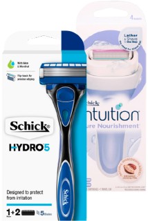 Schick+Intuition+or+Hydro+5+Razor+%2B+2+Blades
