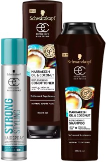 Schwarzkopf+Extra+Care+Shampoo+or+Conditioner+400ml+or+Hairspray+Strong+Hold+100g