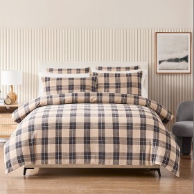 Fieldcrest+OhioYarn+Dyed+Cotton+Duvet+Cover+Set