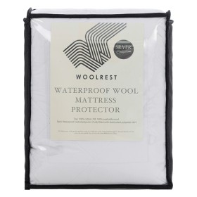Woolrest-Silver-Waterproof-Wool-Mattress-Protector on sale
