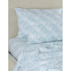 Hush-100-Cotton-Printed-Flannelette-Flat-or-Fitted-Sheets-or-Pillowcase-Pair-Wave on sale