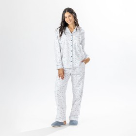 Gracious-Living-Blue-Floral-Flannelette-PJ-Set on sale
