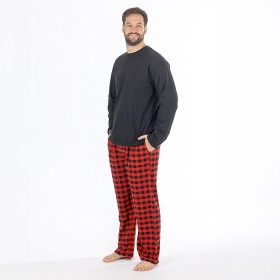 bbb-Sleep-Mens-Red-Check-Flannelette-PJ-Set on sale