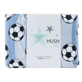 Hush-Kids-Soccer-Flannelette-Sheet-Set on sale