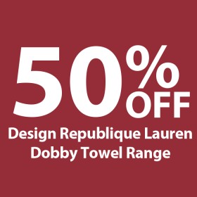50-off-Design-Republique-Lauren-Dobby-Towel-Range on sale