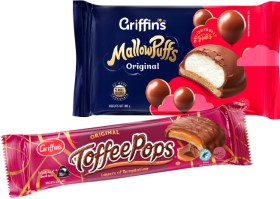 Griffins-Toffee-Pops-or-MallowPuffs-180-200g on sale