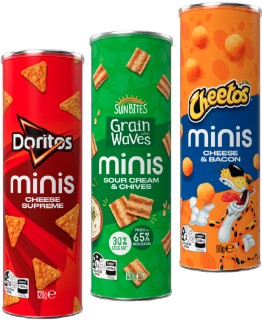 NEW+Doritos%2C+Grain+Waves+or+Cheetos+Minis+90-150g