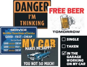 Tin-Signs on sale