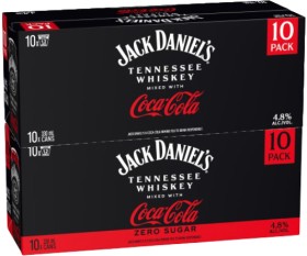 Jack+Daniel%26rsquo%3Bs+%26amp%3B+Coca-Cola+or+Zero+Sugar+4.8%25+10+x+330mL+Cans