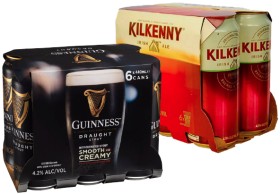 Guinness+or+Kilkenny+Irish+Ale+6+x+440mL+Cans