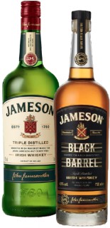 Jameson-Irish-Whiskey-1L-or-Jameson-Black-Barrel-Irish-Whiskey-700mL on sale