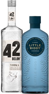 42-Below-Pure-1L-or-Little-Biddy-Classic-Vodka-700mL on sale
