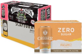Brookvale+Union+Range+10+x+330mL+Cans%2C+Scapegrace+RTD+Range+5%25+10+x+330mL+Cans+or+Cruiser+Range+7%25+12+x+250mL+Cans