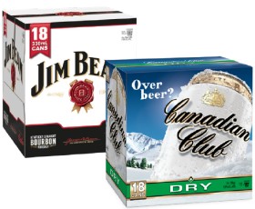 Jim-Beam-Cola-48-or-Canadian-Club-Dry-48-18-x-330mL-Cans on sale