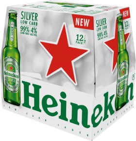 Heineken+Silver+Low+Carb+12+x+330mL+Bottles