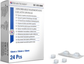 NEW-Henry-Schein-Absorbable-Haemostatic-Gelatin-Sponge-Blister-24-Pack on sale