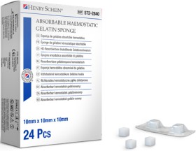 NEW-Henry-Schein-Absorbable-Haemostatic-Gelatin-Sponge-Blister-24-Pack on sale