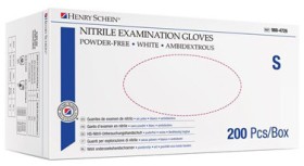 Henry+Schein+White+Nitrile+Glove+PF+Box+200