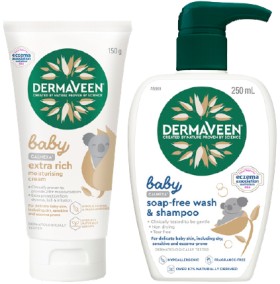 DermaVeen+Baby+Calmexa+Moisturising+Cream+150g+or+Body+Wash+250ml