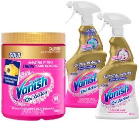 Vanish+Gold+Stain+Remover+Spray+450ml+or+Vanish+NapiSan+Gold+Stain+Remover+900g