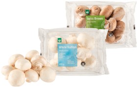 Woolworths-White-Button-Sliced-or-Swiss-Brown-Mushrooms-400g on sale