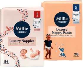 Millie+Moon+Luxury+Nappy+30-54+Pack+or+Nappy+Pant+22-32+Pack
