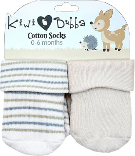 Kiwi-Bubba-Socks-0-6-Months-2-Pack-or-6-12-Months-2-Pack on sale
