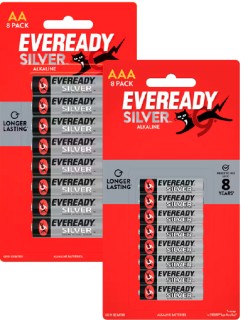 Eveready+Silver+Alkaline+AA+or+AAA+Batteries+8+Pack
