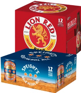 Lion-Red-Speights-Gold-Medal-Ale-or-Waikato-Draught-Bottles-or-Cans-12-Pack on sale