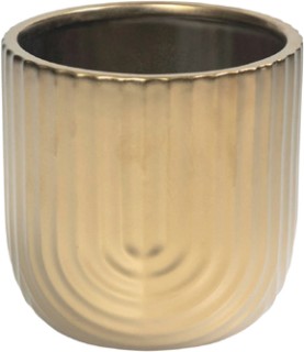 Moda+14.5cm+Gold+Rainbow+Indoor+Ceramic+Planter+in+Gold