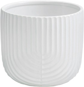 Moda+170x150mm+Off+White+Rainbow+Indoor+Ceramic+Planter