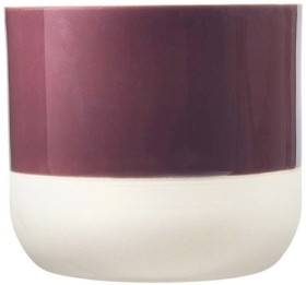 Borralheira+130+x+120mm+Burgundy+Two+Tone+Indoor+Ceramic+Pot
