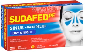 Sudafed+PE+Sinus+%2B+Pain+Relief+Day+%26amp%3B+Night+Tablets+24+Tablets