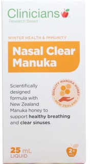 Clinicians-Nasal-Clear-Manuka-Liquid-Spray-25ml on sale