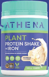 Athena+Plant+Protein+Shake+%2B+Iron+Vanilla+480g+Shake