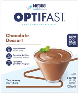 Optifast+Chocolate+Dessert+Sachet+424g