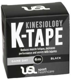 USL+Sport+Game+Day+K+Tape+Black+5cm+x+6m