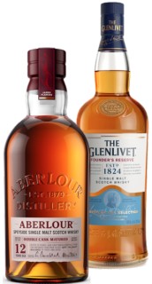 Aberlour+12yo+Single+Malt+Whisky+700ml+or+The+Glenlivet+Founder%26rsquo%3Bs+Reserve+Single+Malt+Whisky+1L