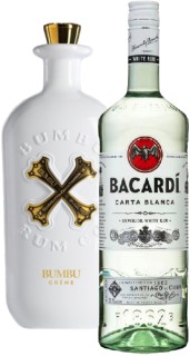 Bumbu+Cream+700ml+or+Bacardi+Carta+Blanca+Superior+White+or+Spiced+Rum+1L