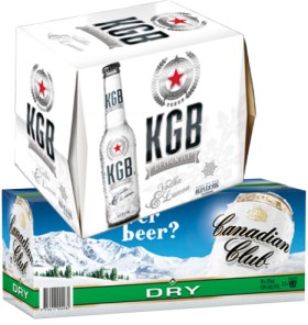 KGB-Vodka-Lemon-Ice-or-Black-Russian-46-12-x-275ml-Bottles-or-Canadian-Club-Dry-or-Soda-Lime-48-10-x-330ml-Cans on sale