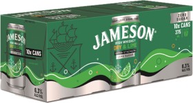Jameson+Zero+Sugar+Dry+%26amp%3B+Lime+6.3%25+10+x+375ml+Cans